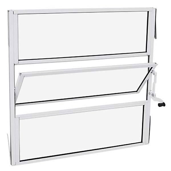 Janela de Abrir Basculante de Alumínio 0,60x0,60m Sasazaki