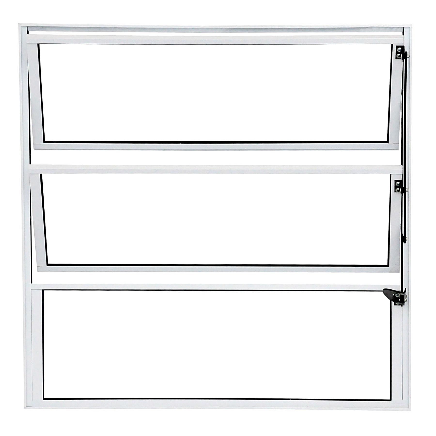 Janela de Abrir Basculante de Alumínio Fortline 0,60x0,60m Atlântica