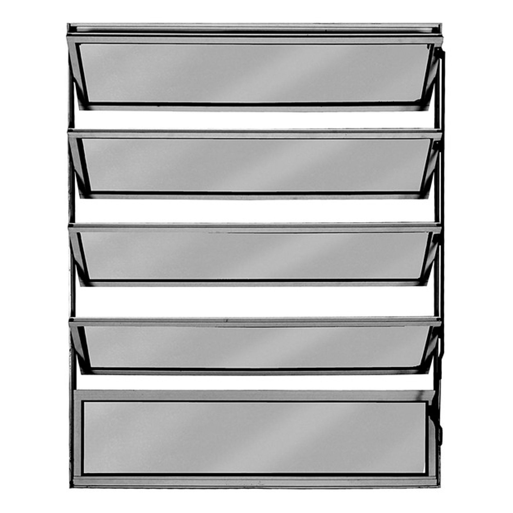 Janela de Abrir Basculante de Alumínio Fortline 1,00x0,80m Atlântica