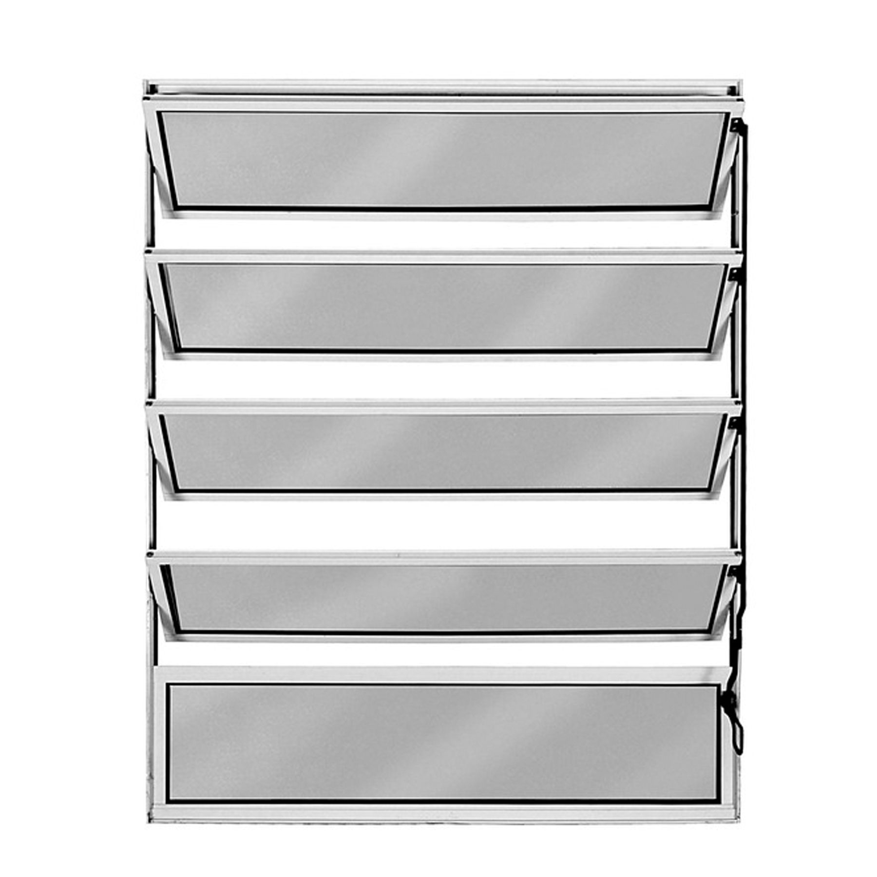 Janela de Abrir Basculante de Alumínio Fortline 1,00x0,80m Atlântica