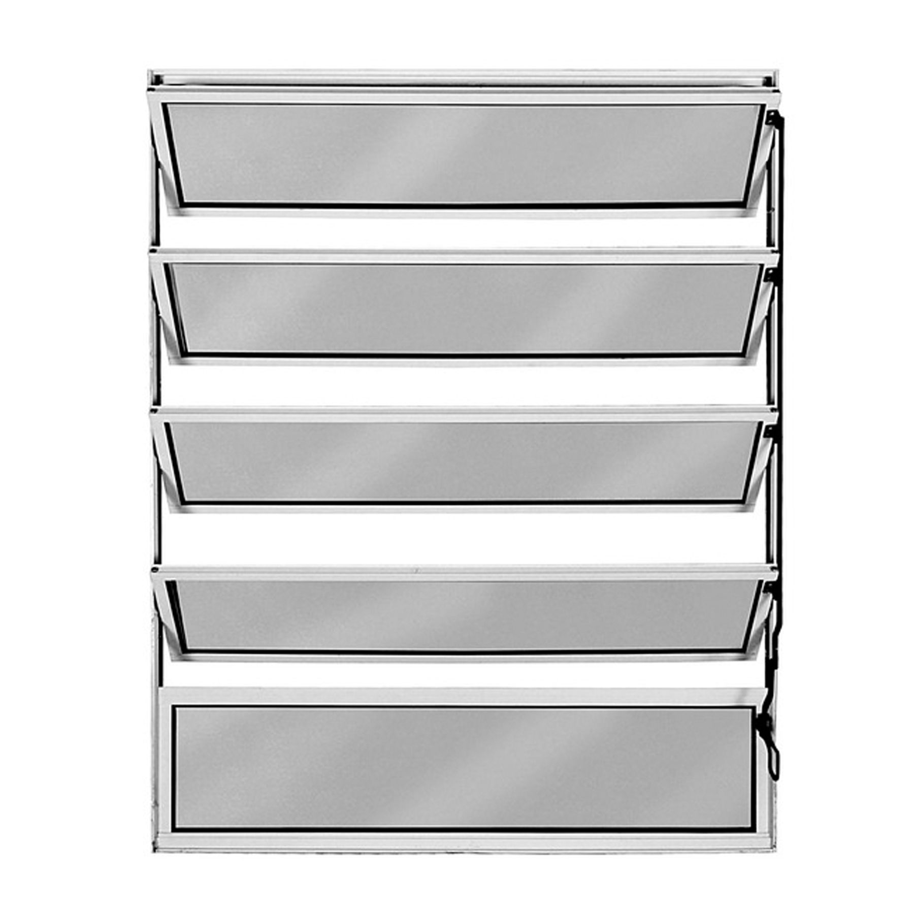 Janela de Abrir Basculante de Alumínio Fortline 1,00x1,00m Atlântica