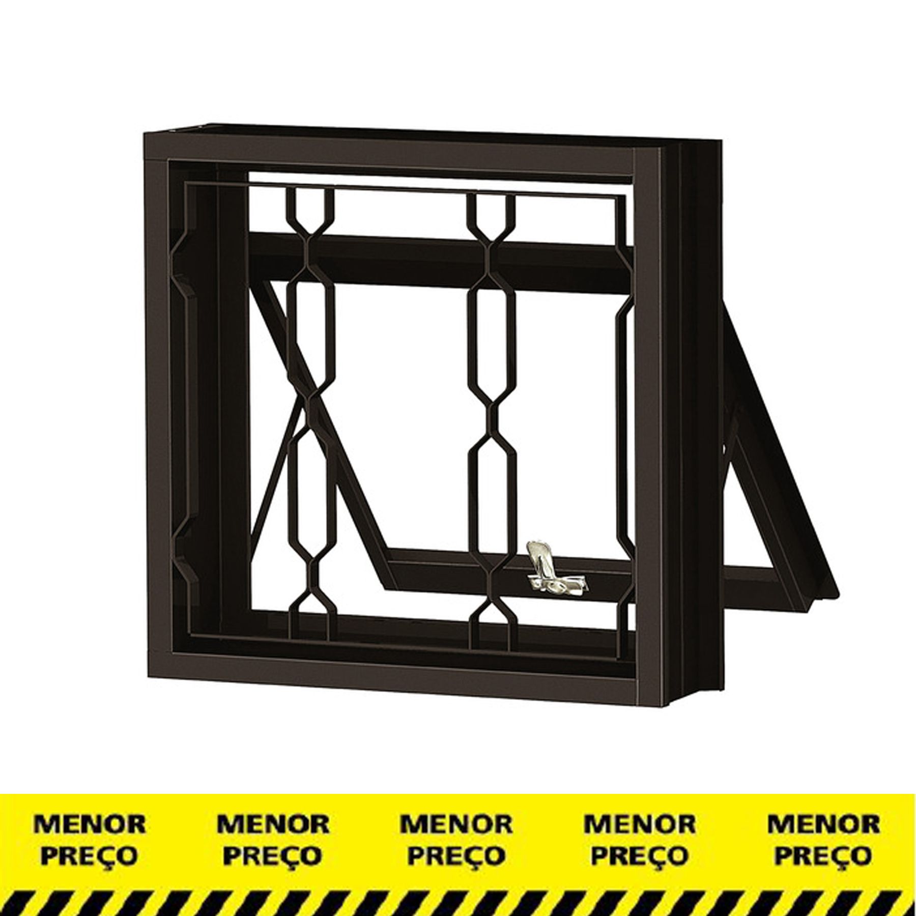 Janela de Abrir Maxim-Ar de Aço 0,60x0,60m Gerotto