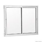 Janela de correr 2 folhas móveis Elegance 100x120cm sem grade Ebel