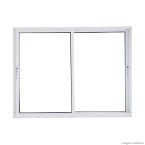 Janela de correr 2 folhas móveis Elegance 100x150cm sem grade Ebel