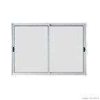 Janela de correr 2 folhas móveis Prata 100x100cm branca Ebel