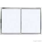 Janela de correr 2 folhas móveis Prata 100x120cm brilhante Ebel