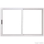 Janela de correr 2 folhas Prata 100x100cm sem grade Ebel