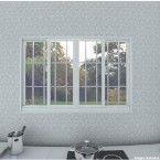 Janela de correr 4 folhas Alumifort 100x150x9,4cm com grade Sasazaki