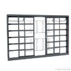 Janela de correr 4 folhas Belfort 120x200x8cm com grade elo Sasazaki