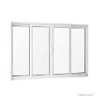 Janela de correr 4 folhas Elegance 120x150cm sem grade branca Ebel