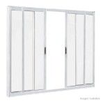 Janela de correr 4 folhas Mais 100x120cm sem grade branca Atlântica