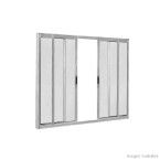 Janela de correr 4 folhas Mais 100x120cm sem grade brilhante Atlântica