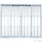 Janela de correr 4 folhas Mais 100x150cm com grade branca Atlântica