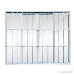 Janela de correr 4 folhas Mais 100x150cm com grade brilhante Atlântica