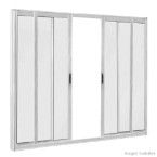 Janela de correr 4 folhas Mais 100x150cm sem grade branca Atlântica