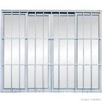 Janela de correr 4 folhas Mais 100x200cm com grade brilhante Atlântica