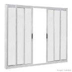 Janela de correr 4 folhas Mais 100x200cm sem grade branca Atlântica