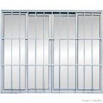 Janela de correr 4 folhas Mais 120x200cm com grade brilhante Atlântica
