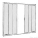 Janela de correr 4 folhas Mais 120x200cm sem grade branca Atlântica