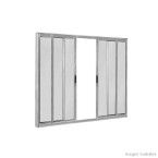 Janela de correr 4 folhas Mais 120x200cm sem grade brilhante Atlântica