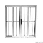 Janela de correr 4 folhas Ouro 100x150cm com grade e sem bandeira Ebel