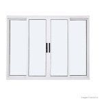 Janela de correr 4 folhas Ouro 100x200cm sem grade e sem bandeira Ebel