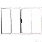Janela de correr 4 folhas Prata 120x150cm sem grade Ebel