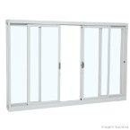 Janela de correr 4 folhas Pratika 100x120x12cm sem divisão Sasazaki