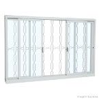 Janela de correr 4 folhas Pratika 120x200x12cm com grade elo Sasazaki