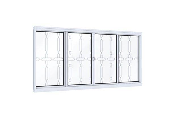 Janela de Correr Central Mosaico Branco 100x120cm