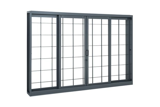 Janela de Correr Central com Grade Belfort 120x200cm