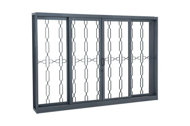 Janela de Correr Central com Grade Elo Belfort 100x200cm
