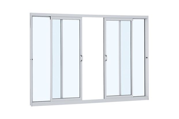 Janela de Correr Central Prátika 100,5x150,5cm Branca