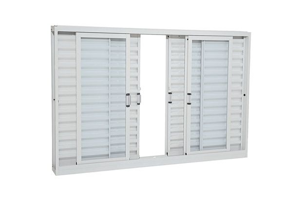 Janela de Correr Central sem Grade Prátika 100x120cm Branca