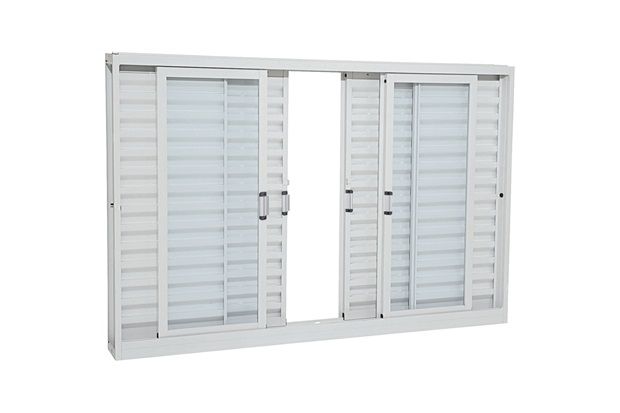 Janela de Correr Central sem Grade Prátika 120x150cm Branca