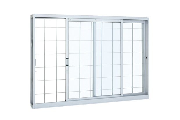 Janela de Correr Direita com Grade Prátika 100x150cm Branca