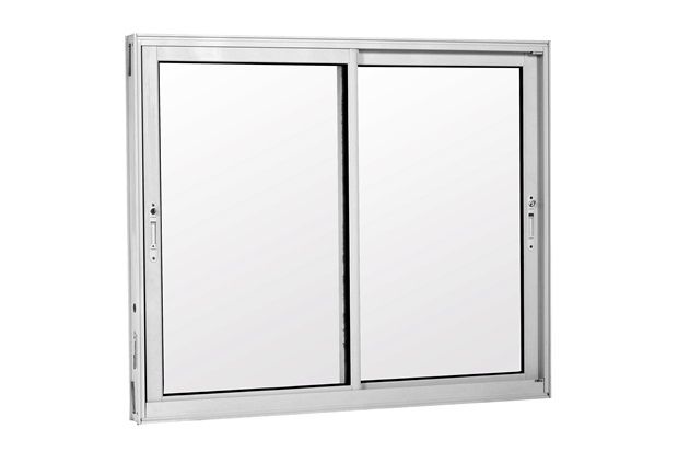 Janela de Correr em Alumínio 2 Folhas sem Grade Una Branca 100x150cm