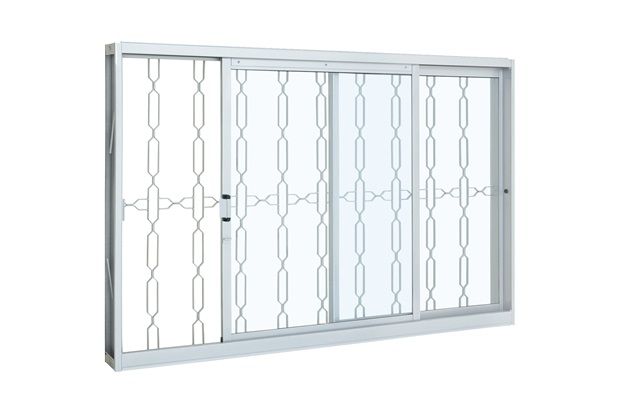 Janela de Correr Esquerda com Grade Elo Prátika 100x120cm Branca