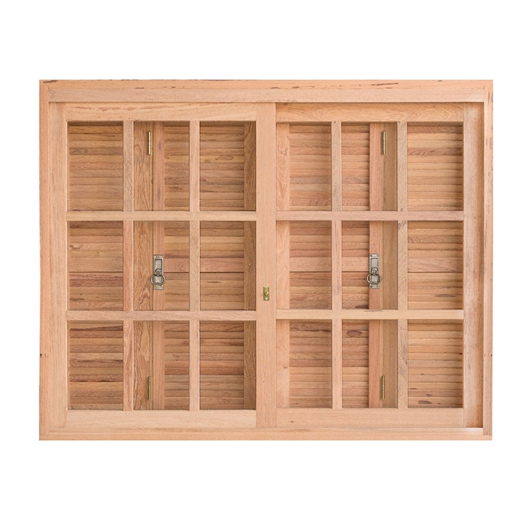 Janela de Correr Integrada de Madeira Angelim 370 1,20x1,40m Rondosul