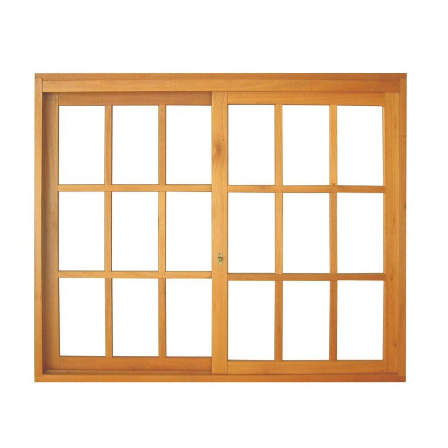 Janela de Correr Lisa de Madeira Angelim JC122A04 1,20x1,40m Madecen