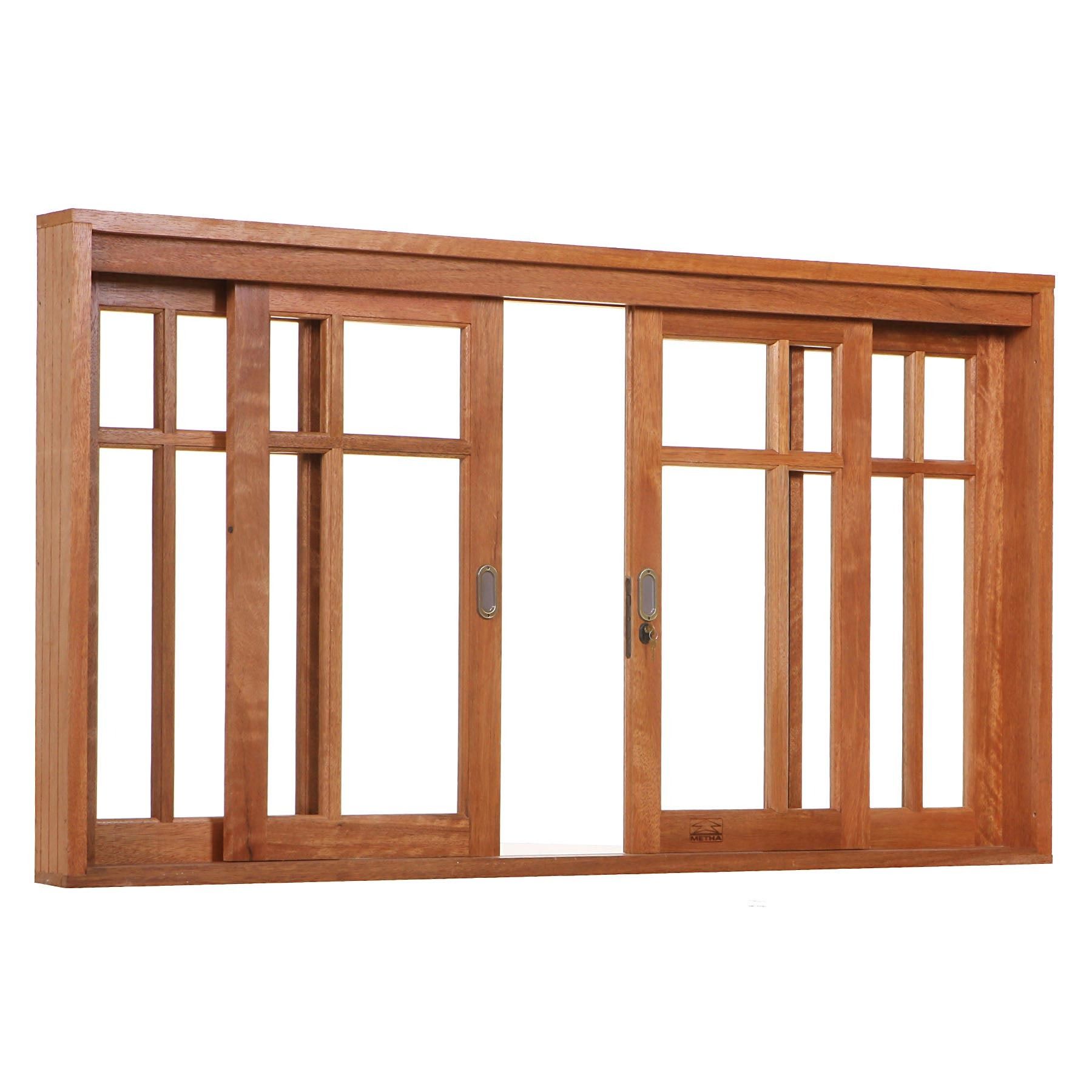 Janela de Correr Lisa Madeira Arana 1,10x2,40m Metha