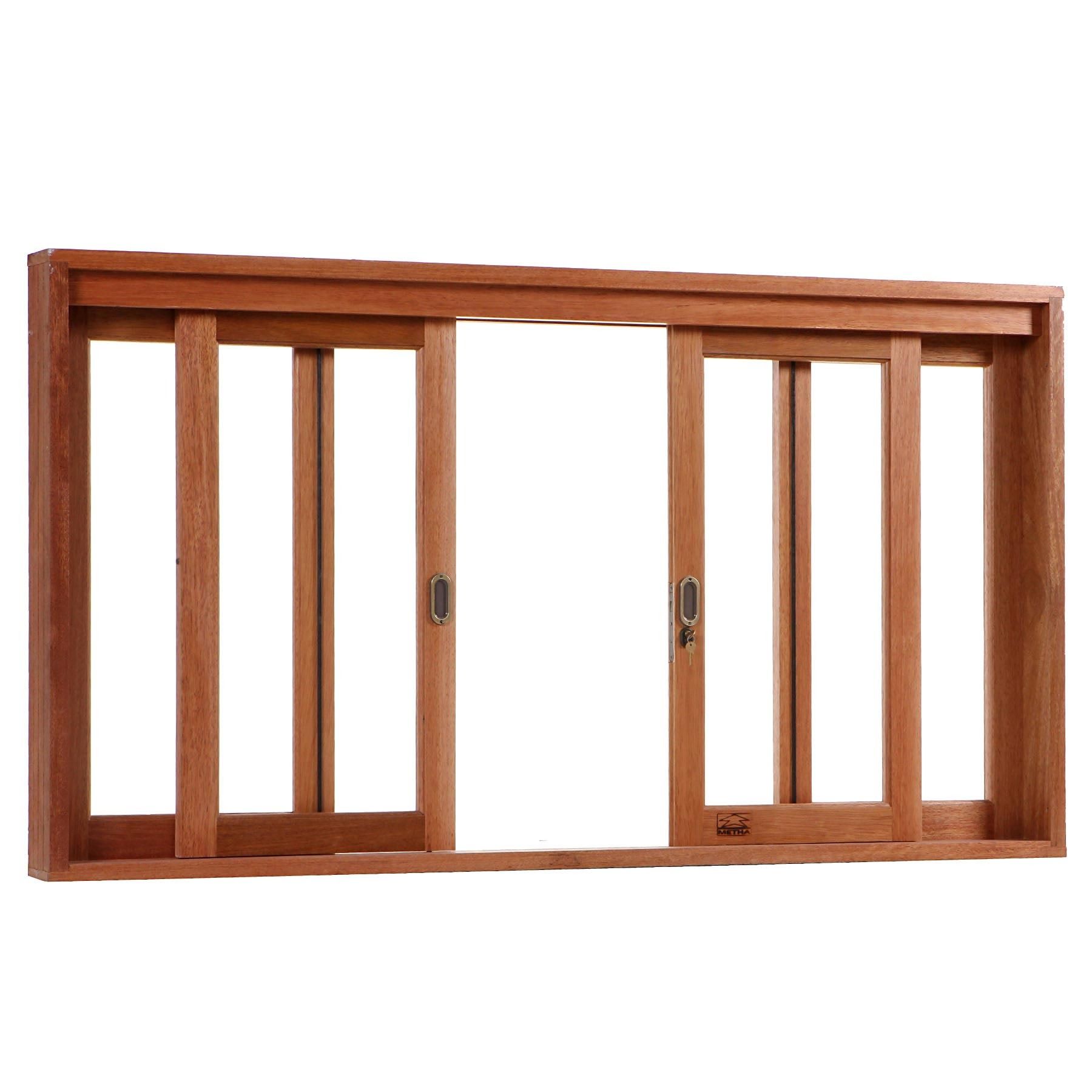Janela de Correr Lisa Madeira Arana 1,60x3,00m Metha