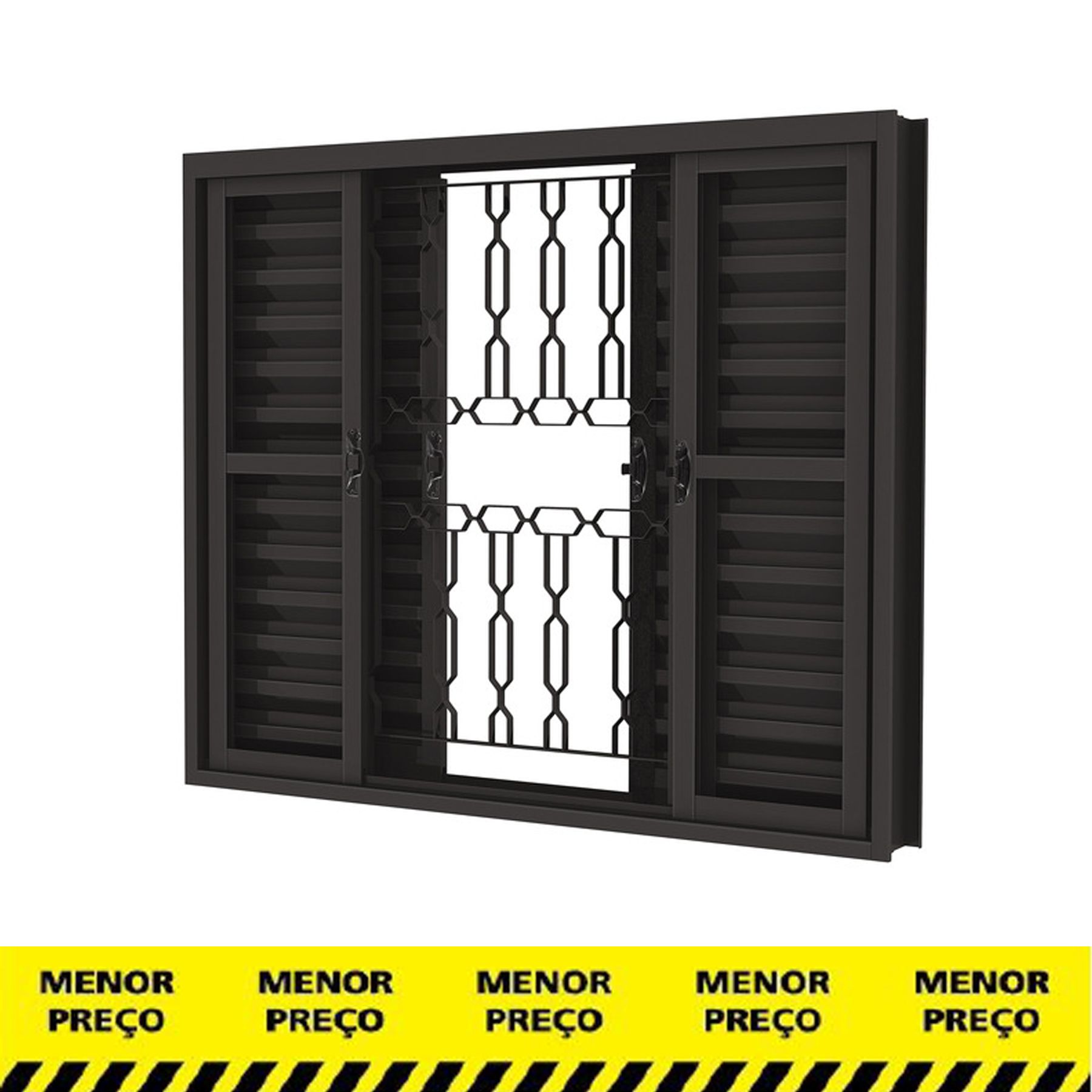 Janela de Correr Veneziana de Aço 1,00x1,50m Gerotto