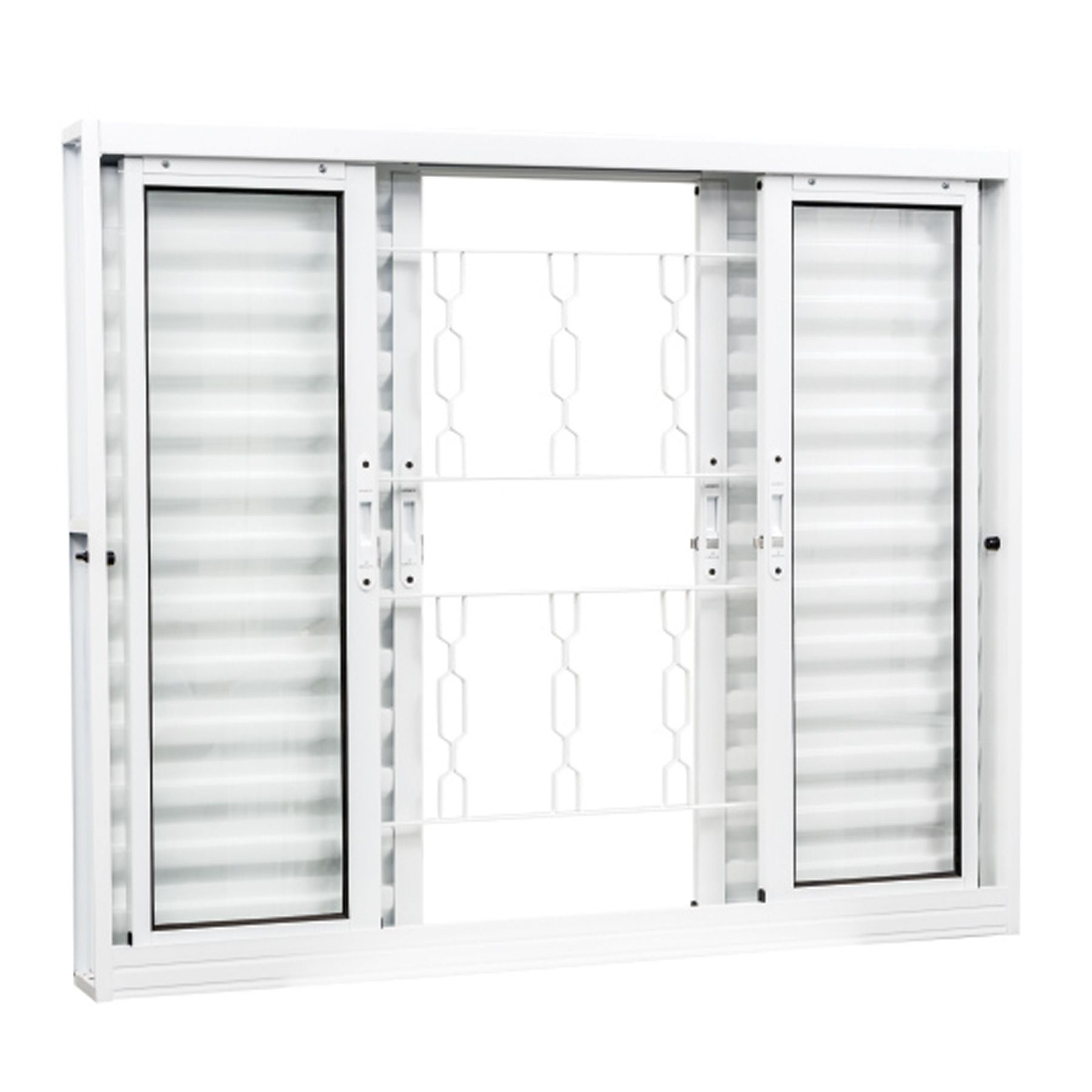 Janela de Correr Veneziana de Aço Pintado 17582403 1,00x2,00m Gravia