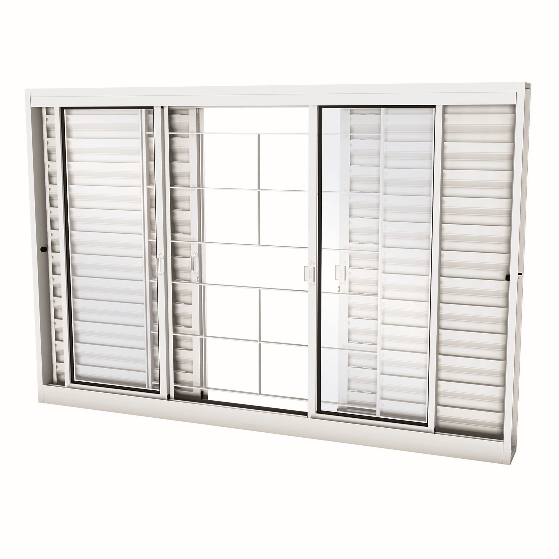 Janela de Correr Veneziana de Aço Pintado Facilitá 1,00x2,00m Lucasa Ullian