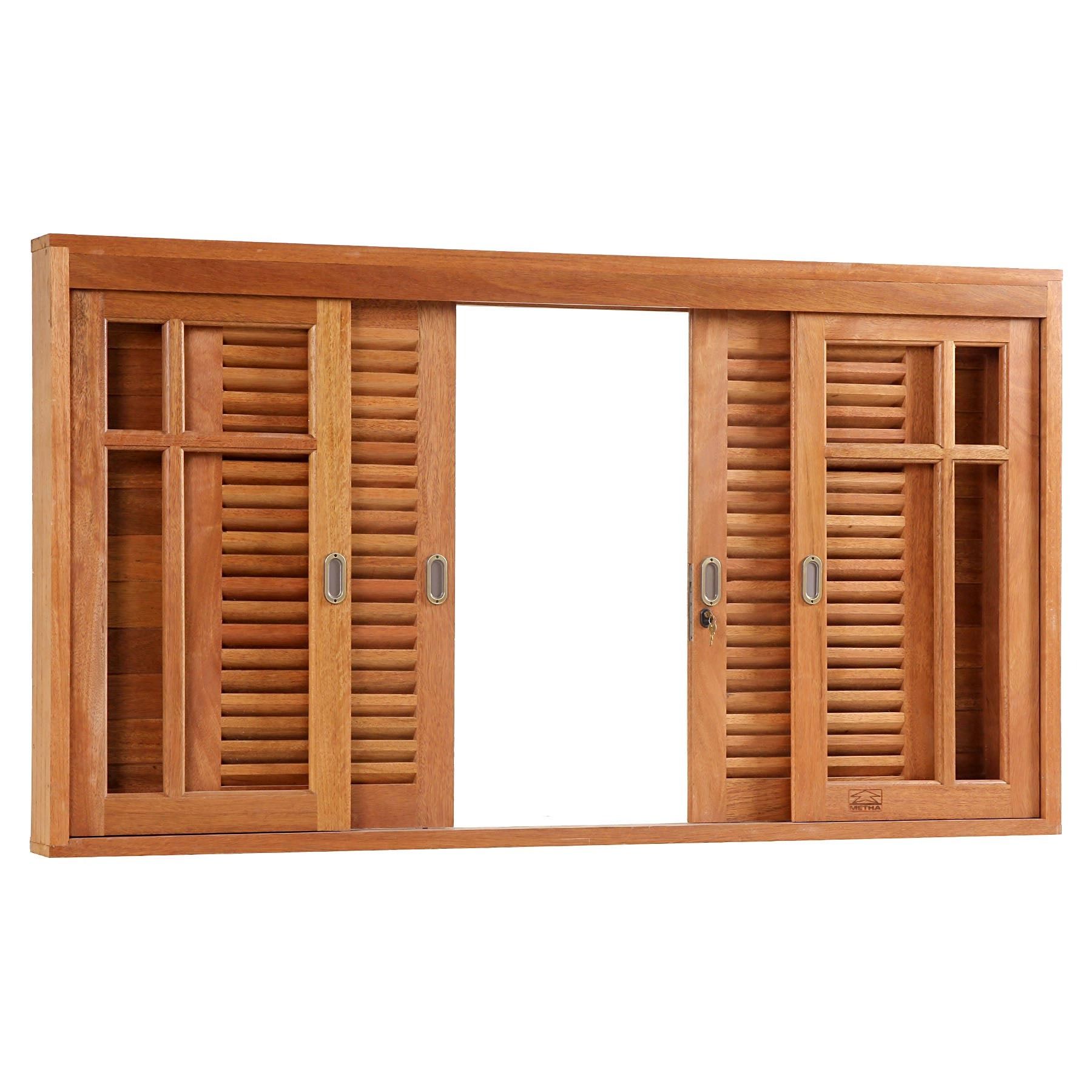 Janela de Correr Veneziana Madeira Arana 1,10x2,00m Metha