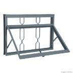 Janela maxim-ar 1 folha Belfort 40x60x05cm grade elo cinza Sasazaki