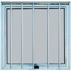 Janela maxim-ar 1 seção Magnum L25 60X60x7cm grade brilhante Atlântica