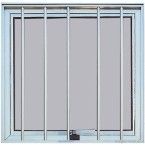 Janela maxim-ar 1 seção Magnum L25 80X80x7cm grade brilhante Atlântica