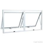 Janela maxim-ar 2 folhas Alumifort 60x120x4,7cm branca Sasazaki